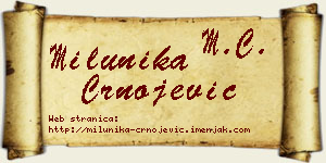 Milunika Crnojević vizit kartica